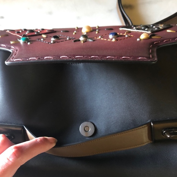 🌺 RARE/HTF Coach Swagger with Patchwork Prairie Rivets/PRICE FIRM - Picture 12 of 16